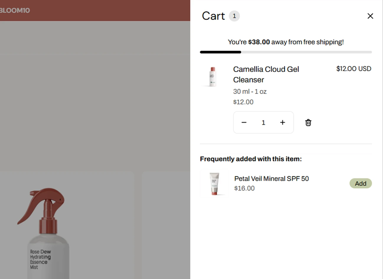 Cart AOV Optimizer Bluum