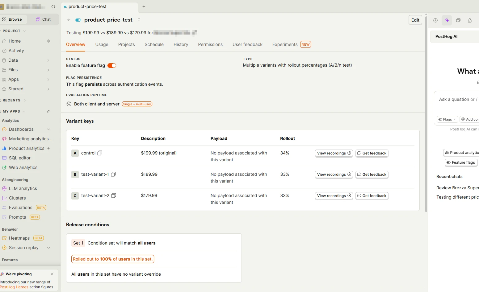 Price Optimization PostHog